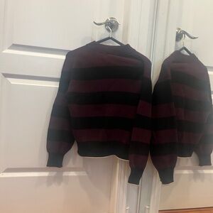 Scotch and Soda Mock Neck Sweater in Purple and Black